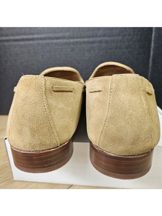 Allen Edmonds Presley Slip On Tassel Loafer Suede Mens Size 10D New Light Tan